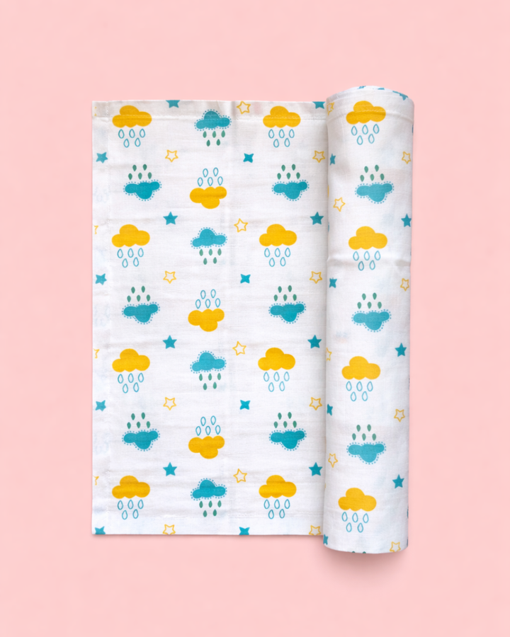 Muslin Cotton Baby Swaddles 100*100 - Cloud