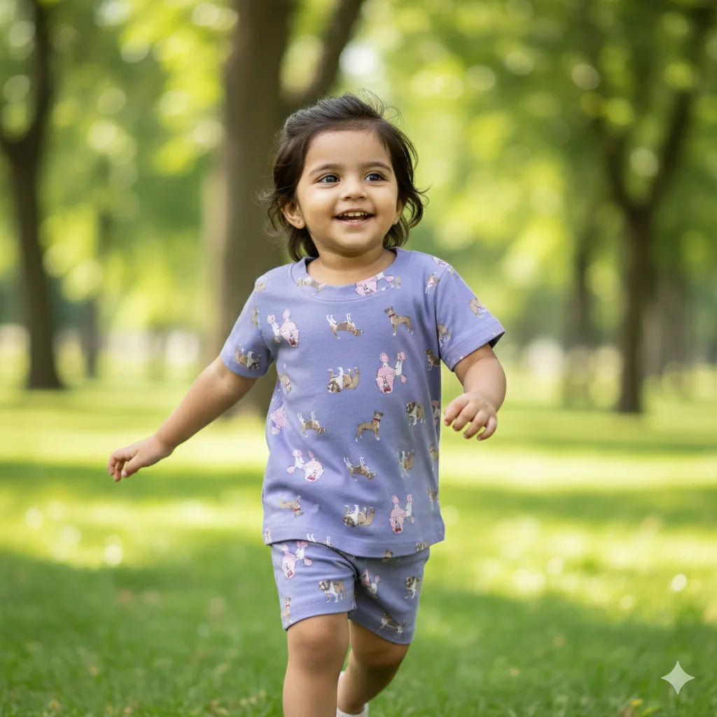 TShirt & Shorts Set - Puppy|  100% Premium Cotton