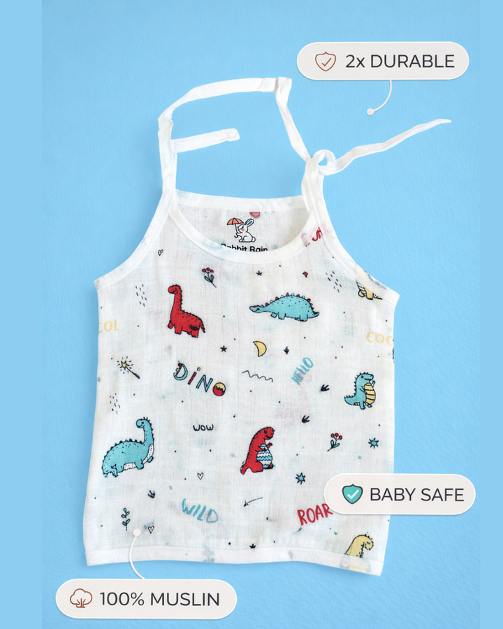 Premium Muslin Cotton Knot Jabla & 4 Layer Nappy Set for Babies (0–3 Months) - Combo Pack (2 Sets)